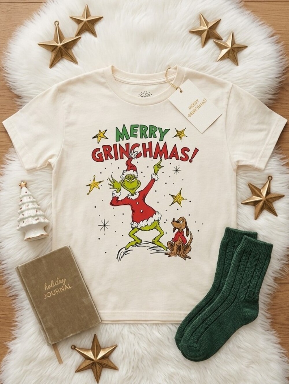 Kids  'Merry Grinchmas!' Graphic Short Sleeve Tee